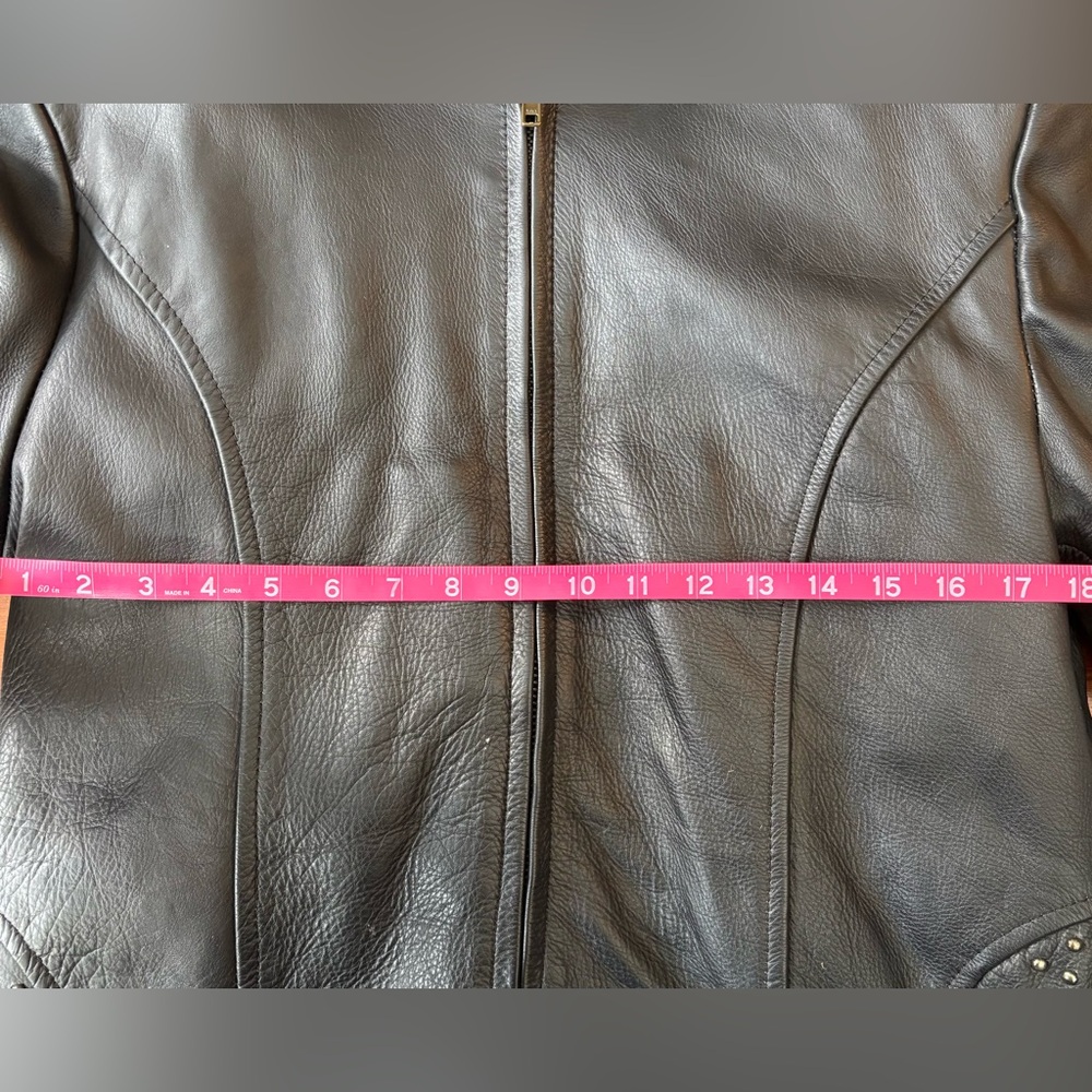 Leather King Black Studded Jacket XL w/ Thinsulate Liner - Picture 7 of 12